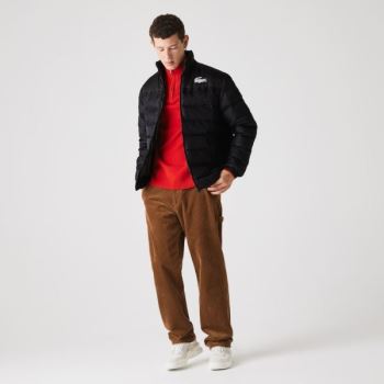 Lacoste Lacoste SPORT Two-Tone Water-Resistant Quilted Jacket Pánské - Bunda Tmavě Šedé / Černé | CZ